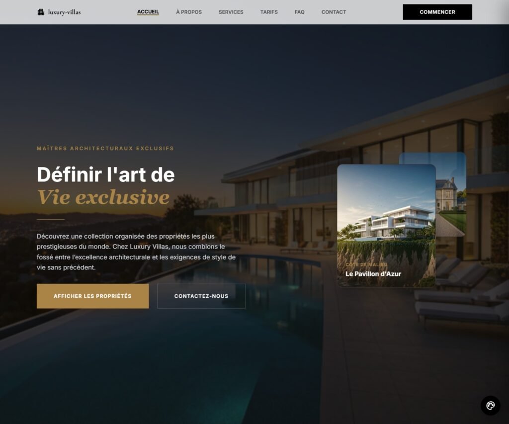 Aperçu du template Luxury Villas